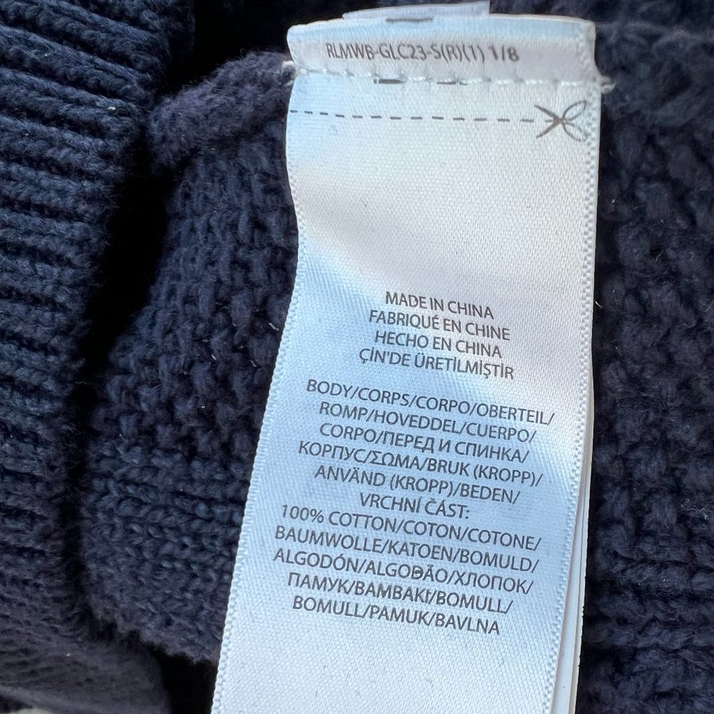 Polo Ralph Lauren Fisherman Sweater (Big & Tall) sz 3XB Navy Blue - Picture 5 of 5